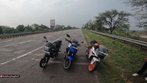 Hero Super Splendor Xtec vs KTM RC 125 vs Hero Xtreme 125r __ DRAG RACE