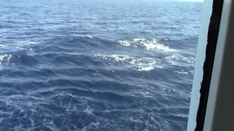 Ocean Waves off Cruise Ship Creative Commons Stock Video
