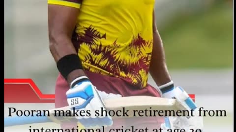Nicholas Pooran retires from international cricket. Best wishes to him for Future.