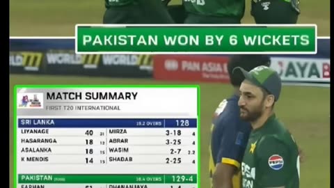 Pakistan won 1st T20I by 6 wkts vs Sri Lanka.