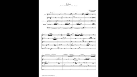 J.S. Bach - Well-Tempered Clavier: Part 1 - Fugue 20 (Double Reed Quintet)