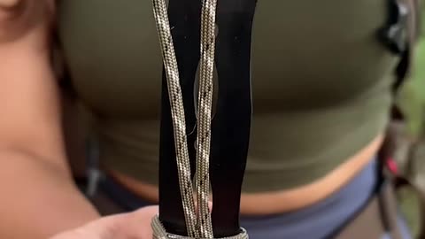 Her Survival skills will Fry 🔪 #camping #survival #bushcraft #outdoors #lifehack