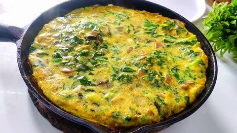 Super Green Mushroom & Vegetable Frittata