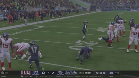 Regular Season Game 5 Giants vs seahawks
