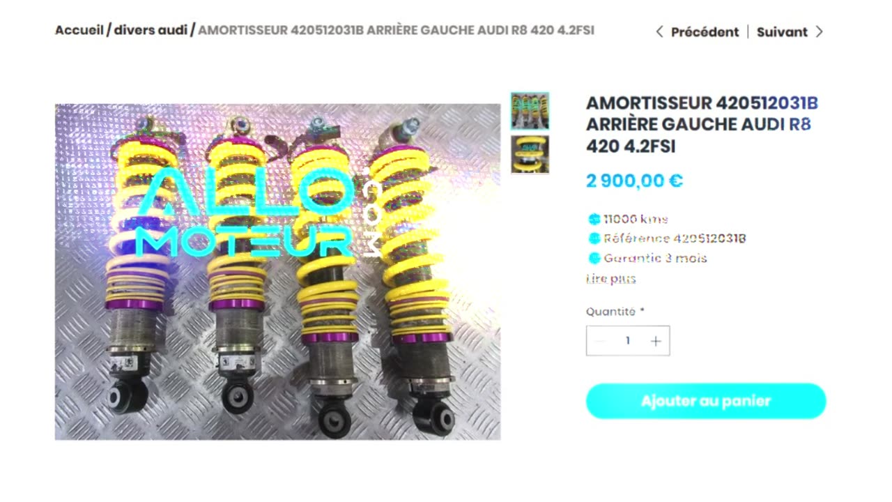 ALLOMOTEUR.COM - AMORTISSEUR 420512031B ARRIÈRE GAUCHE AUDI R8 420 4.2FSI