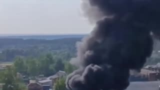 👀🤷🏻‍♂️ Kubinka in Moscow region, bus stop on fire!
