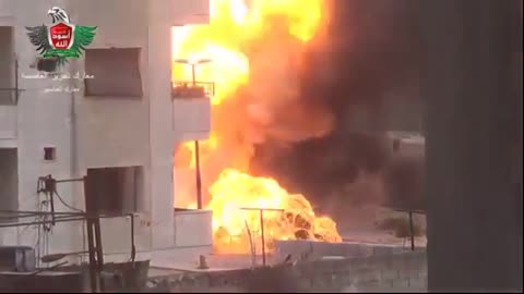 Syria War Damascus governate, 1x T-72(2) hit by RPG (Liwa al Islam) 2013.05.xx