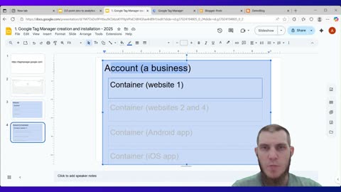 1.1. Creating container, and before that account if didn’t have, in Google Tag Manager
