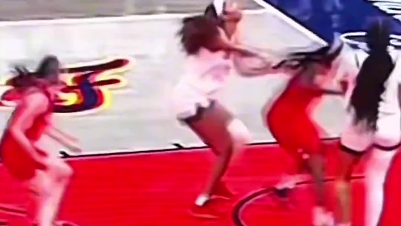 Angel Reese obvious foul against other player not called before Caitlin Clark fouls her. WNBA