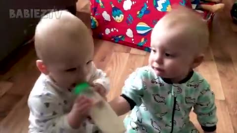 Babies Fighting again over things Twin babies Fun Fails and moments