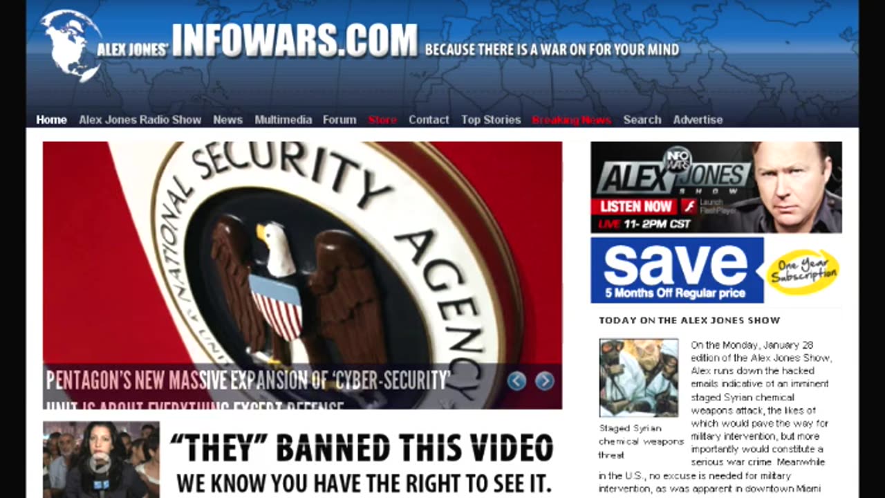 The Alex Jones Show - January 28, 2013