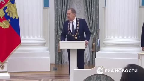 Putin presented Lavrov with Russia's highest award - the Order of St. Andrew the First-Called.