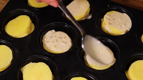 Mini Potato Gratin Stacks – Crispy, Creamy, and Irresistible