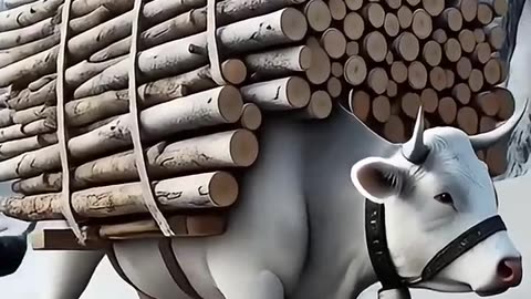 Hardworking cow