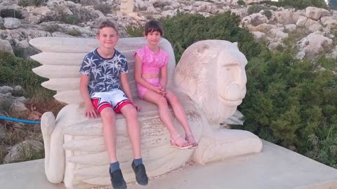 Playful Adventures with Sophie&Leon-Visit Sculpture Park Niki Beach Ayia Napa