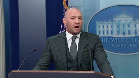 NEW - UFC star Conor McGregor at the White House says the government in Ireland