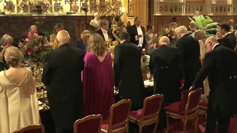 King Charles gives a toast to President Trump and First Lady Melania