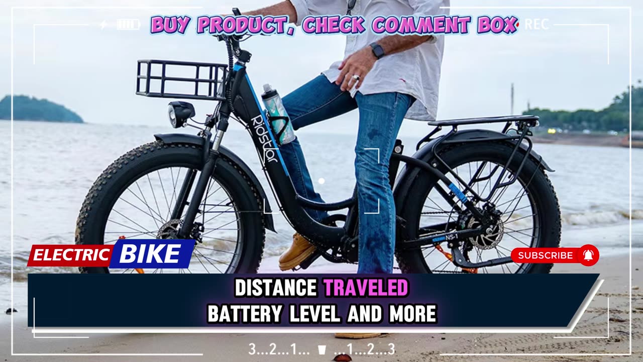 Ridstar MN-26 Electric Bike 1500W 48V 20AH Battery 26 Inch Fat Tires Electric Bike