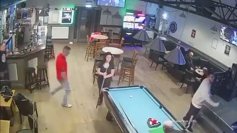 An inebriated man touches the wrong woman in a bar
