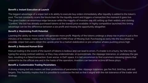 Top Benefits of Using a Crypto Sniper Bot for New Token Launches