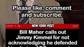 Bill Maher Slams Jimmy Kimmel: 'He Thanked Everyone But Me!'
