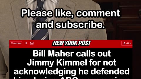 Bill Maher Slams Jimmy Kimmel: 'He Thanked Everyone But Me!'