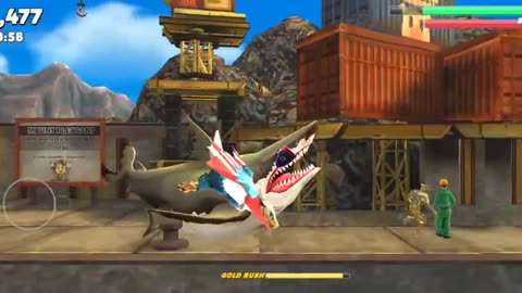 DEMON MEGALODON WITH EAGLE LIVE | Godzilla | 4K Gameplay Video | Viral Hungry Shark Evolution | Game