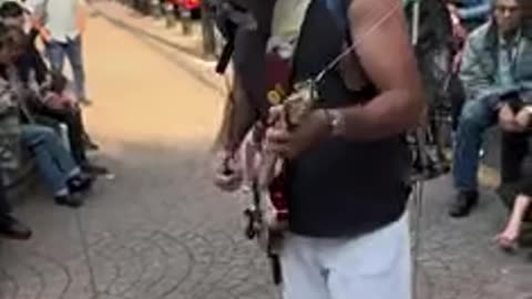 Street Performer With Full Metal Jacket setup