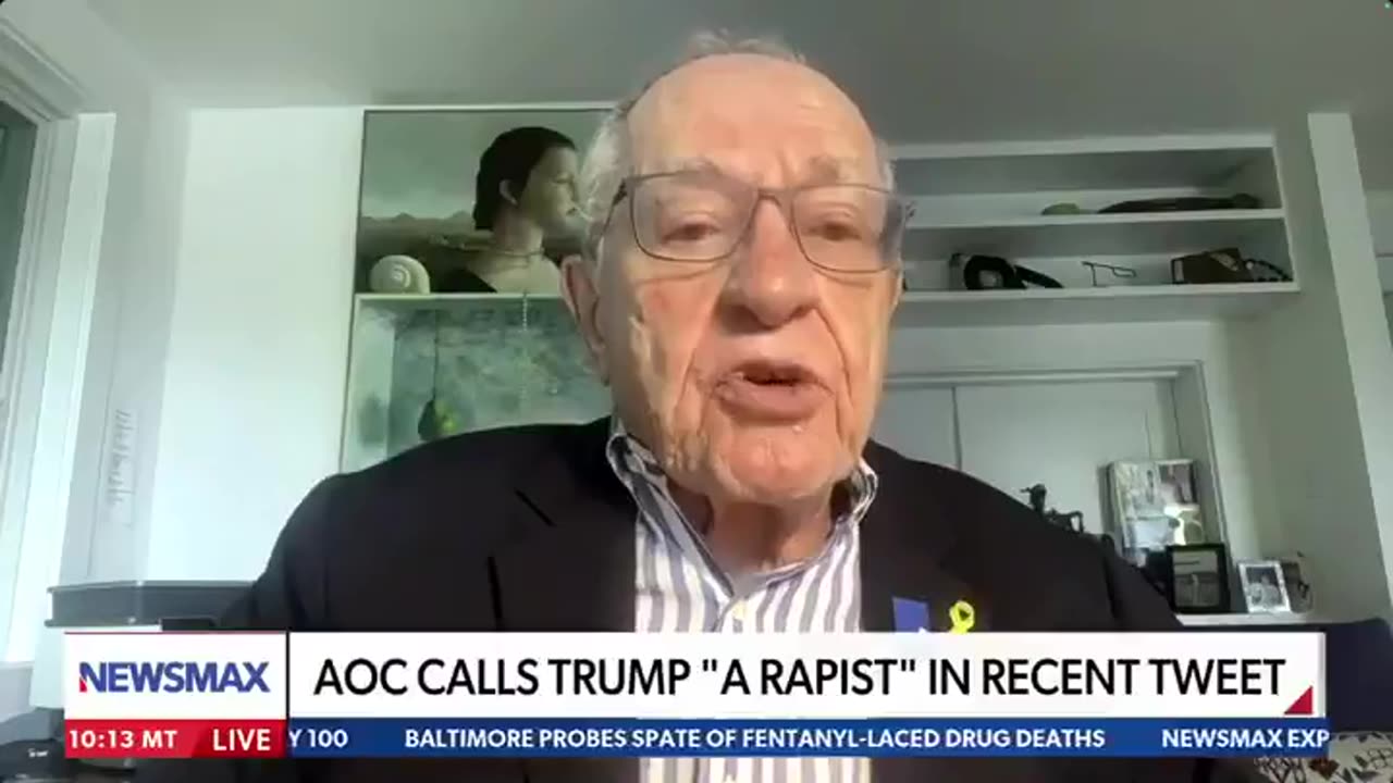 Alan Dershowitz says Trump should sue AOC