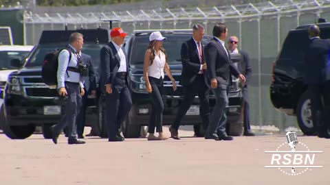 WATCH: President Trump arrives at Alligator Alcatraz in the Florida Everglades. - 7/1/25