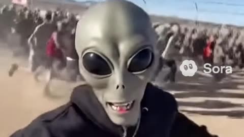 1000 aliens escape from Area 51 - Sora 2 AI VIDEO