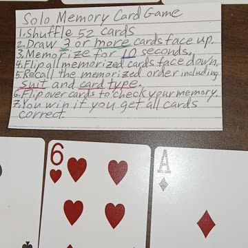 Solo Memory Card Game