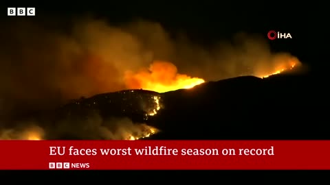 Spain and Portugal wildfires drive worst EU season on record