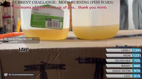 Mints requested the mod challenge to be p*ss wars... (Wacky's House Of Victims)
