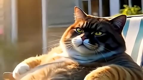 Funny cat reaction