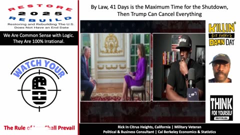 By Law, 41 Days is the Max Time for the Shutdown, Then Trump Can Cancel Everything