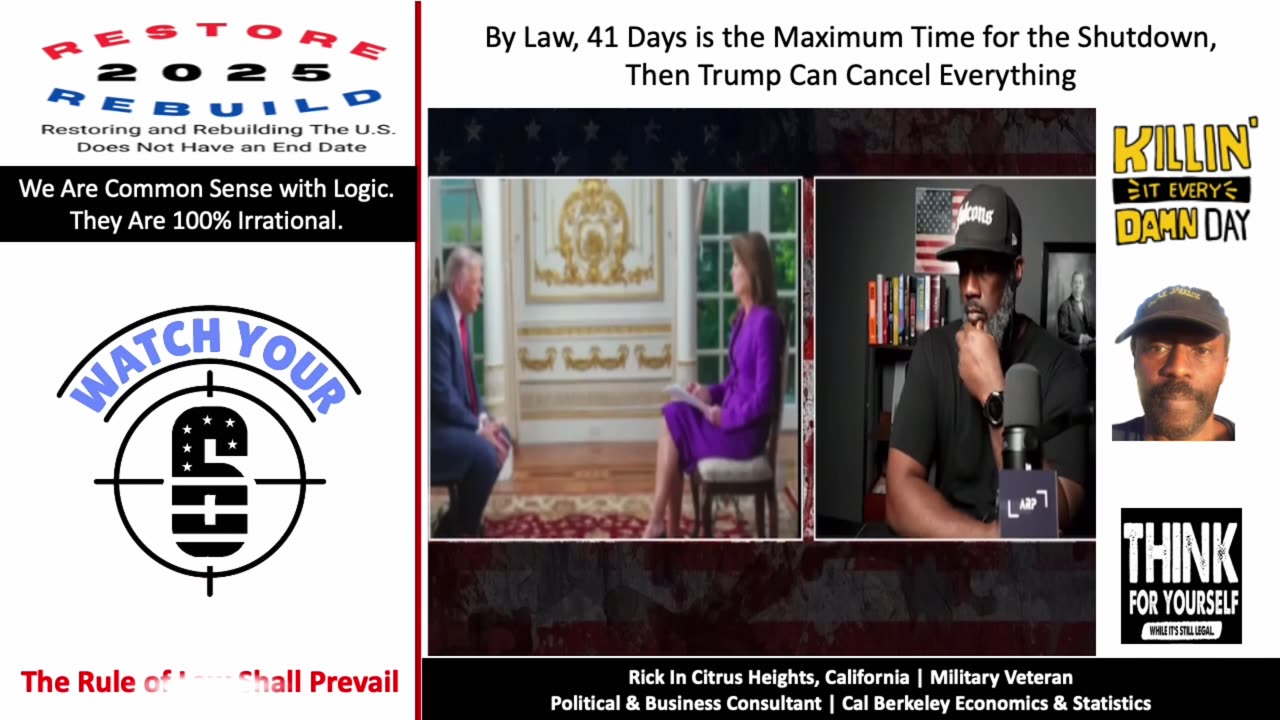 By Law, 41 Days is the Max Time for the Shutdown, Then Trump Can Cancel Everything