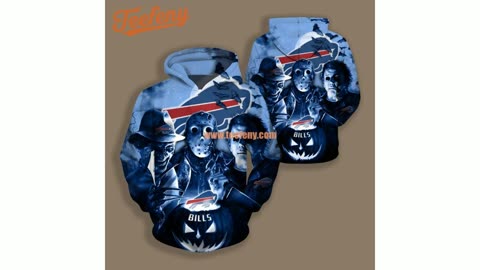 Buffalo Bills Jason Voorhees Freddy Krueger Blue 3D Women Shirt Hoodie
