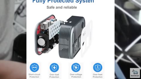 200W Car Power Inverter, FOVAL 12V DC to 110V AC Car Inverte with 4 USB Ports Ca