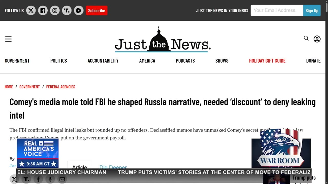 COMEY’S LEAK MACHINE EXPOSED