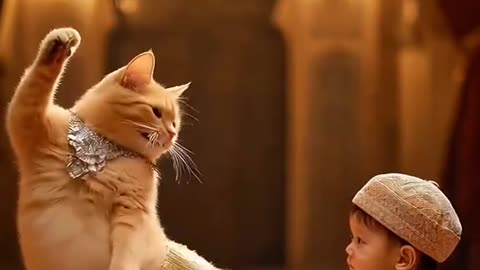 Adorable Cat and Baby Dance Together - Cutest Moments Ever!