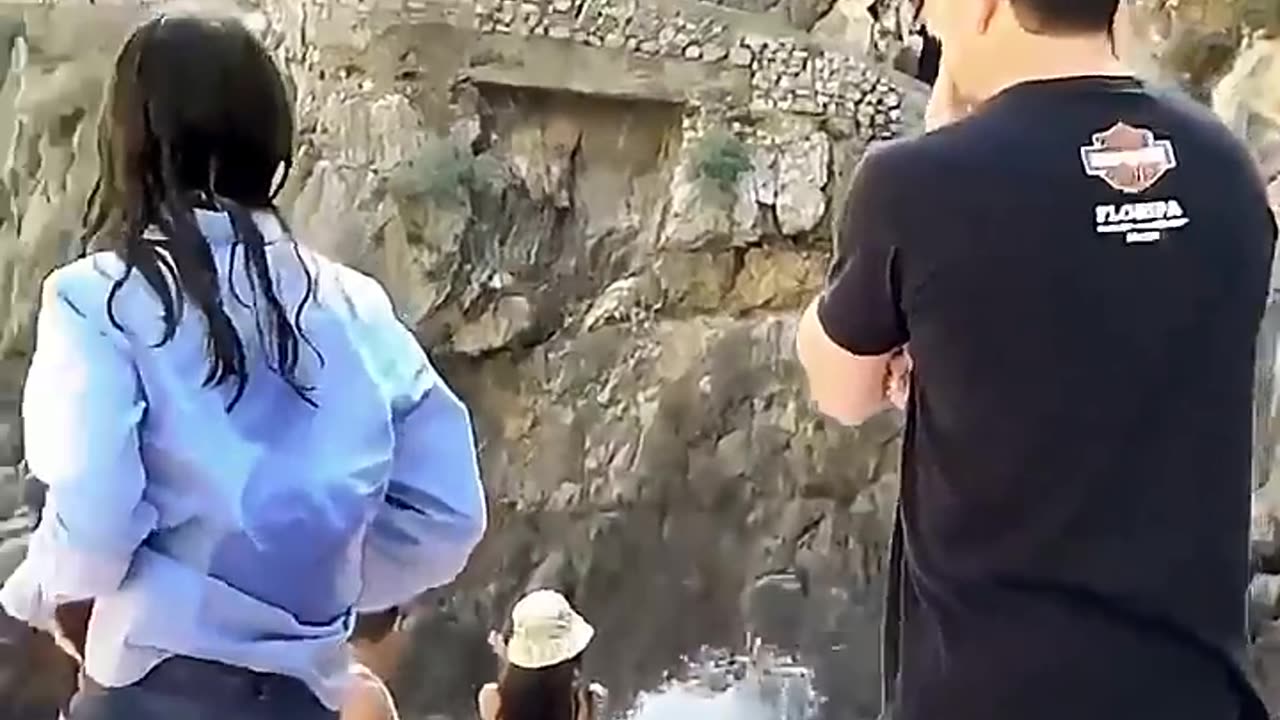 She Shouldn’t Have Jumped… Cliff Dive Turns Into Disaster! 😱⛰️