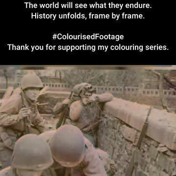 WWII Combat Cameramen in Action #ColourisedHistory