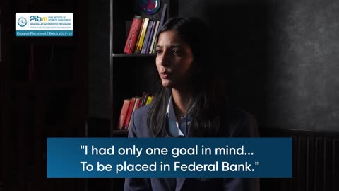 Batch 2023-25 Placements - Ms. Yashika Goyal | Federal Bank