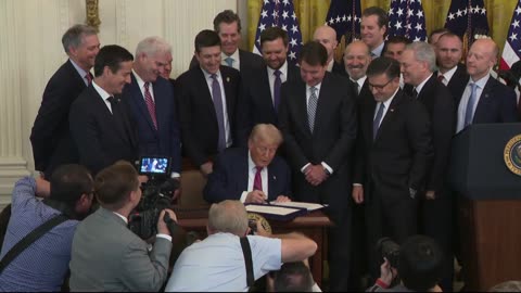 Trump signs the GENIUS Act into law: "This is not an autopen"