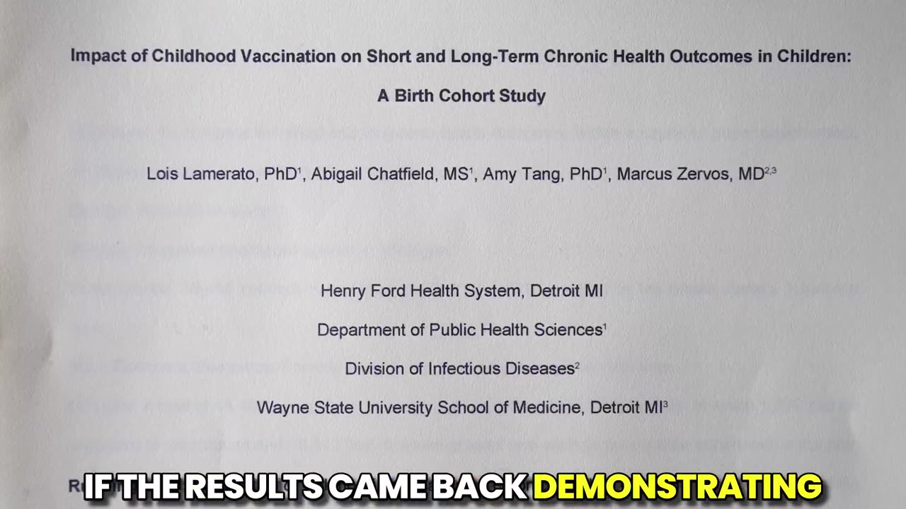 🚨BREAKING: Henry Ford Vaxxed vs. Unvaxxed Study...