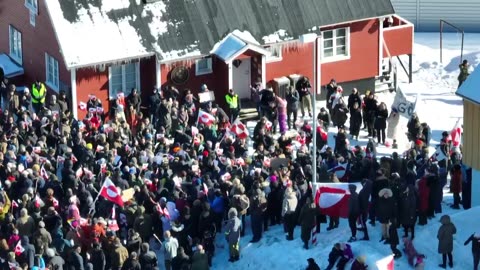 Greenlandic people protest against the US annexation