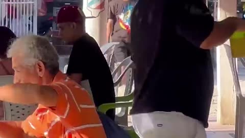 FOOD EXCHANGE WITH OLD MAN