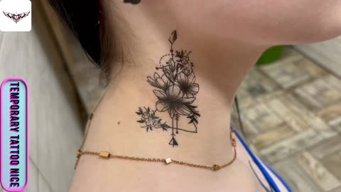 Black and white rose tattoo sticker#temporarytattoo #temporarytattoos #temporarytattosticker