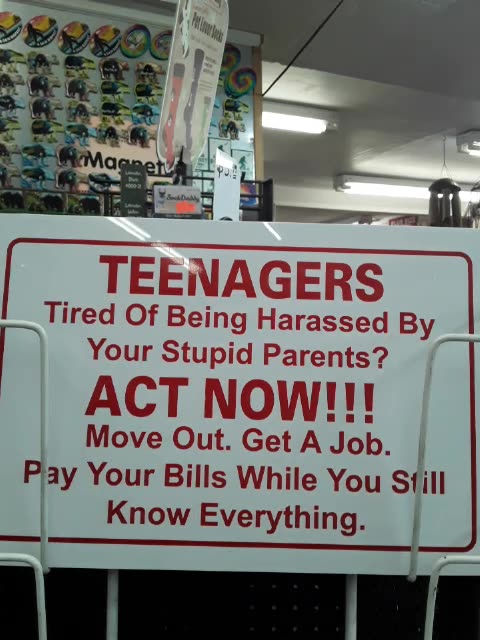 Parents, does this sign apply to you